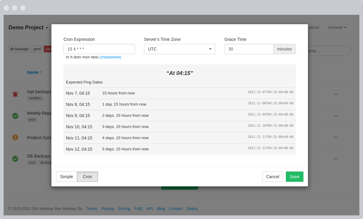 Cron Job Monitoring Healthchecks.io